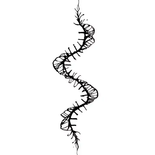 tree dna strand merging tattoo design idea