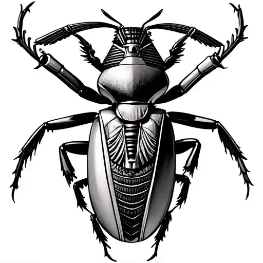 Egypt, Arubis, Skorobei Beetle, Pyramid, Nefertiti tattoo design idea