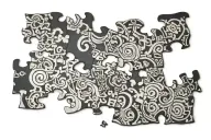 his and hers puzzle pieces arranged tattoo design idea