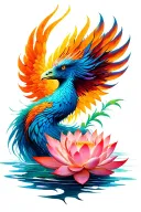 Lotus Phoenix tattoo design idea