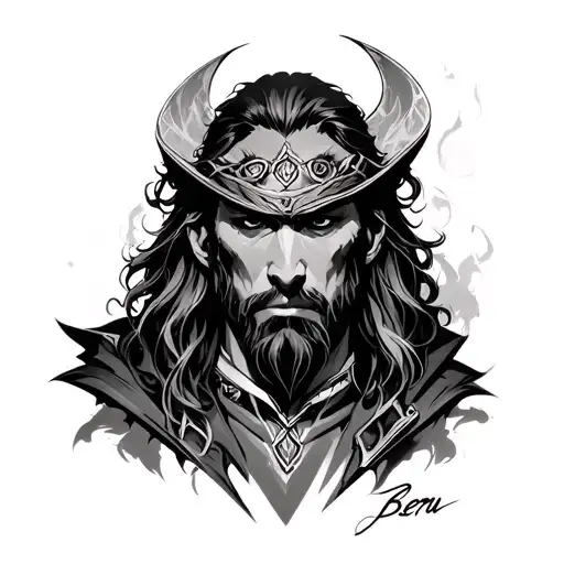 beru from solo leveling tattoo design idea