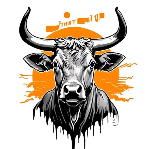cattle brand A T eith the T coming out of the A tattoo design idea