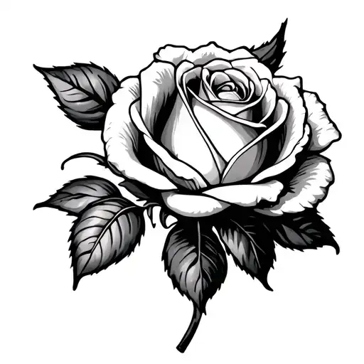 The rose is shedding its color. tattoo design idea