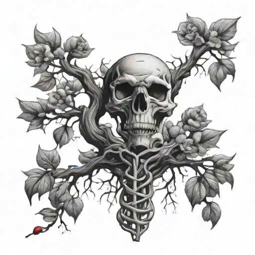 poison tree tattoo design idea