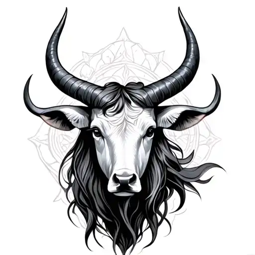 Taurus Virgo tattoo design idea