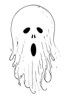 sheet ghost scared of itself tattoo design idea