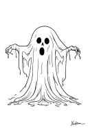 sheet ghost scared of itself tattoo design idea