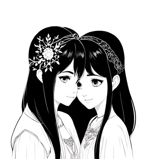 chihiro (Ghibli) and Galadriel (Tolkien) tattoo design idea