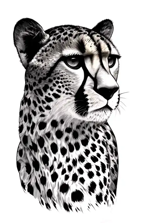 Cheetah Face tattoo design idea