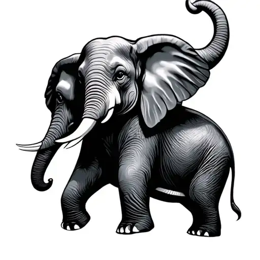 4 Elephant tattoo design idea
