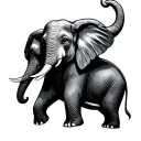 4 Elephant tattoo design idea