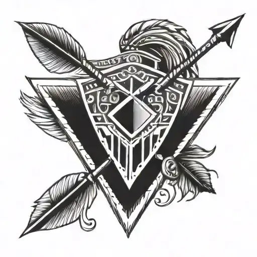 native american arrow with african shield tribal tattoo tattoo design idea