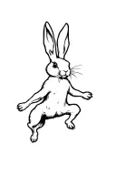 rabbit jumping sailor jerry style tattoo design idea
