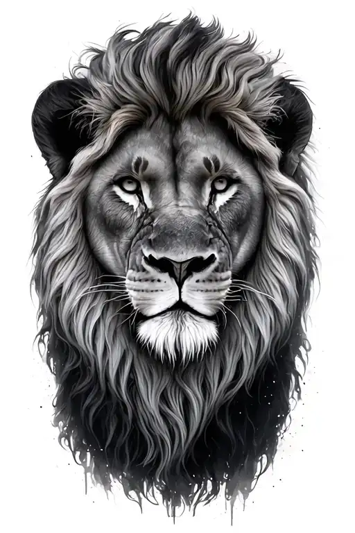 Lion Faule Open tattoo design idea