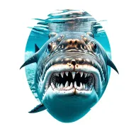 whale shark swimming tattoo design idea