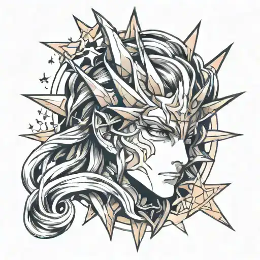 star god tattoo design idea