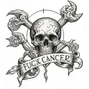 Fuck Cancer tattoo design idea