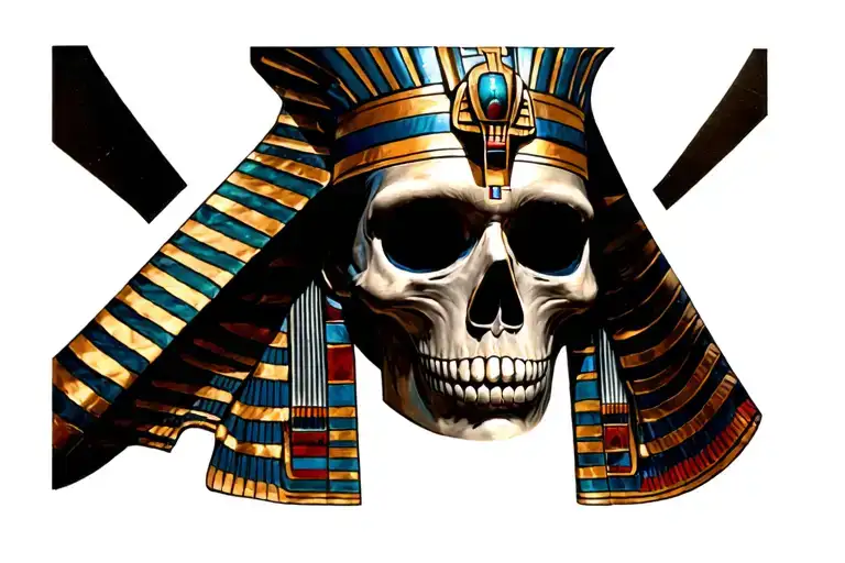 cheating death Egyptian tattoo design idea