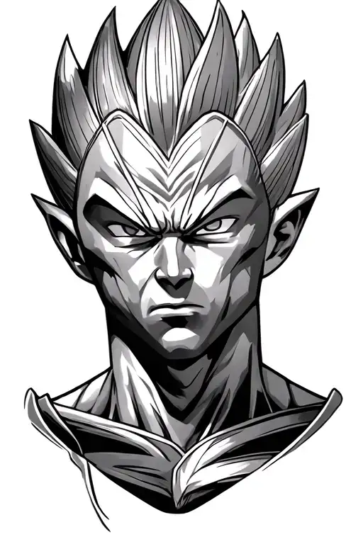 vegeta ultra ego tattoo design idea