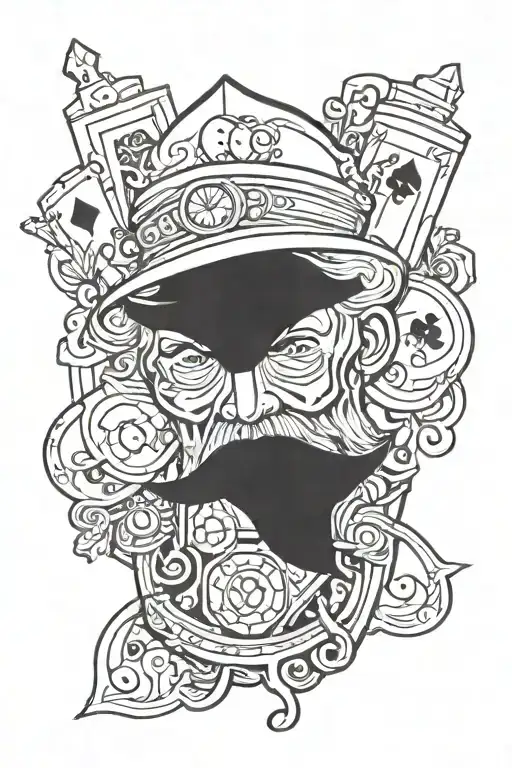 Gambler by Kenny Rogers tattoo design idea