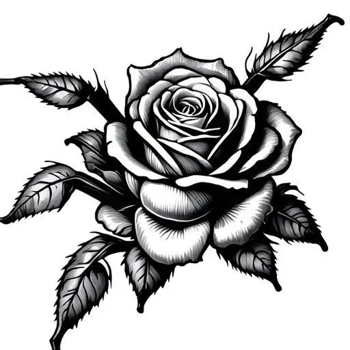 a spider on a rose tattoo design idea