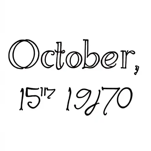 "October 15, 1970" Ranunculus flower tattoo design idea