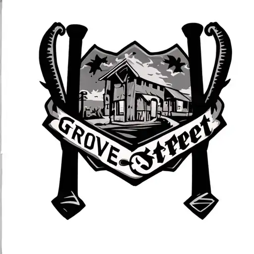 grove street gang tattoo sleeve tattoo design idea