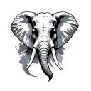 Elephant Skull tattoo design idea