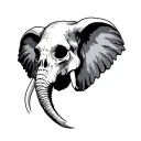 Elephant Skull tattoo design idea