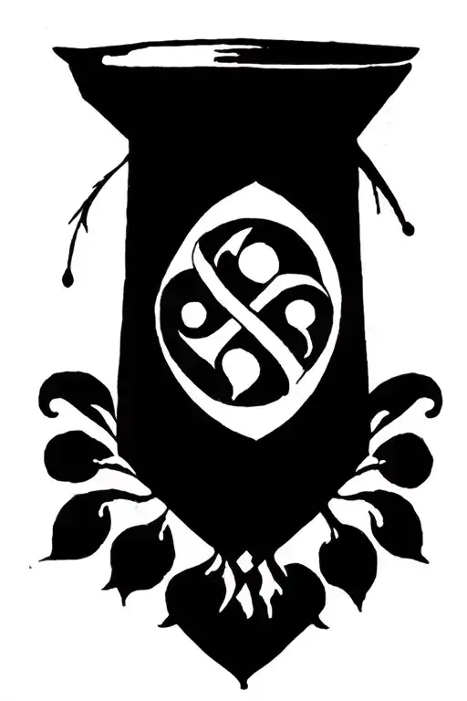 Scandinavian runes, vegvizir, Torah Hammer tattoo design idea