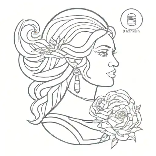 Hera Queen Of olympus tattoo design idea