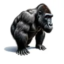 silverback gorilla tattoo design idea