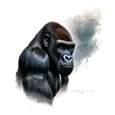 silverback gorilla tattoo design idea