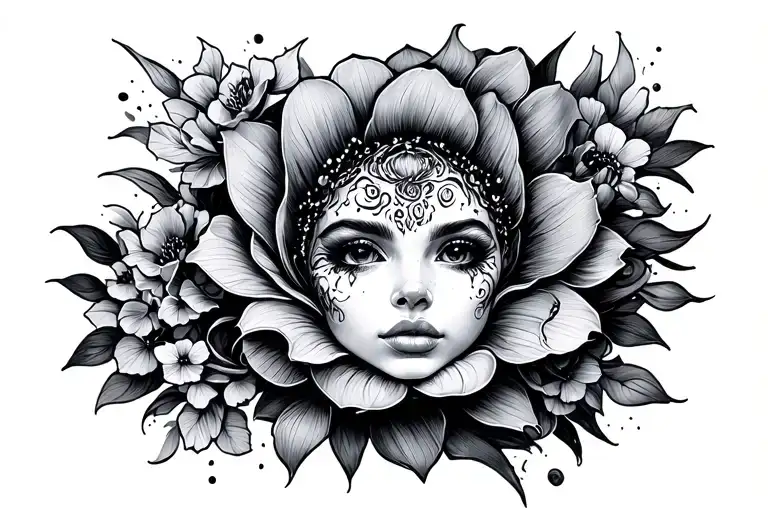 96753 negative shade  tattoo design idea