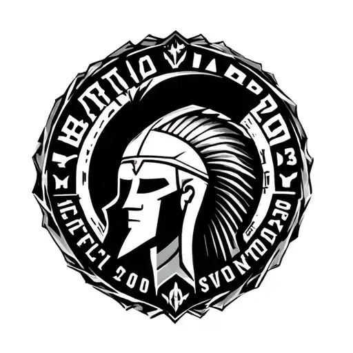 Emblem Sparta from the game Metro 2033 tattoo design idea