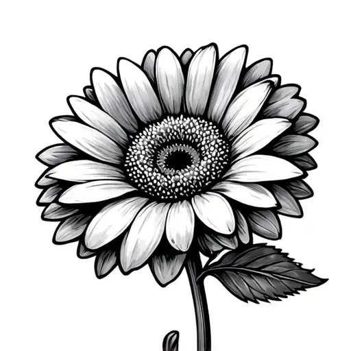 Gerbera Daisy tattoo design idea