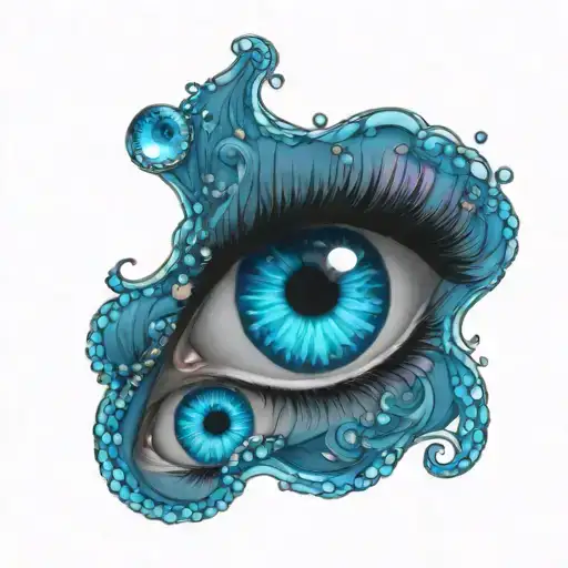 Romanian Gypsy eye gems scattered tattoo design idea