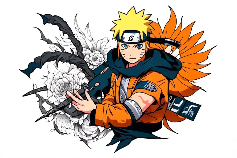 Naruto inspired tattoo featuring tattoo design idea