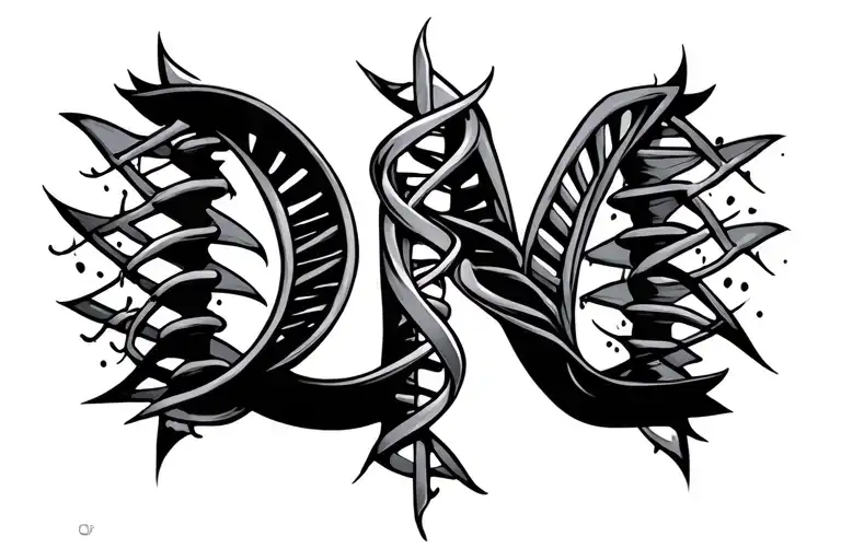 Dna tattoo design idea
