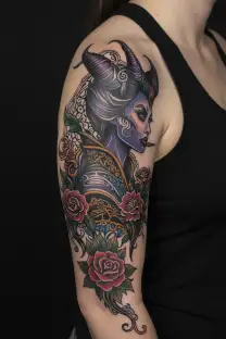 maleficent tattoo design idea