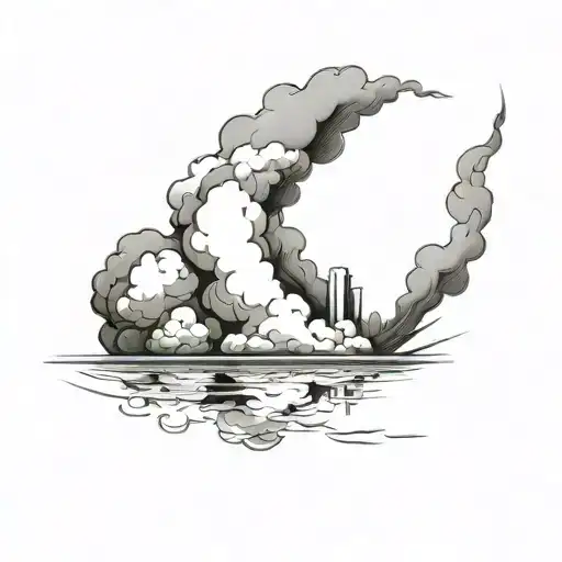 Filler Clouds and Smoke tattoo design idea