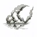 Filler Clouds and Smoke tattoo design idea