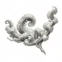 Filler Clouds and Smoke tattoo design idea