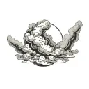 Filler Clouds and Smoke tattoo design idea