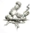 Filler Clouds and Smoke tattoo design idea