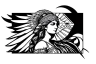 athena greek goddess tattoo design idea