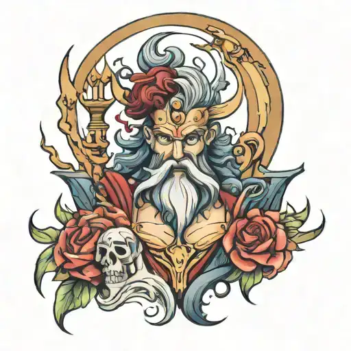 Hades Poseidon zeus tattoo design idea