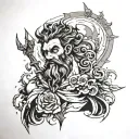 Hades Poseidon zeus tattoo design idea