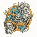 Hades Poseidon zeus tattoo design idea