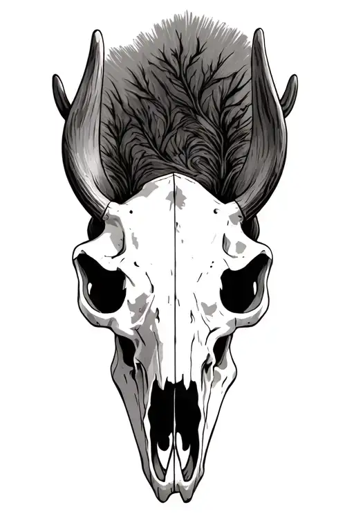 Moose Skull tattoo design idea